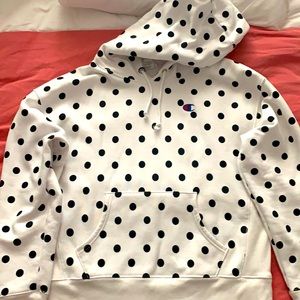 Champion Black and White Polka Dot Hoodie